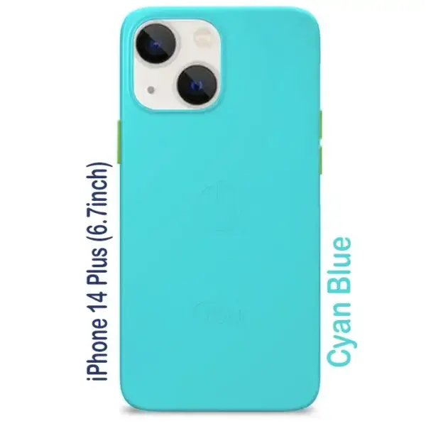 Goui iPhone 14 Plus (6.7inch) Magnetic Case with Magnetic Bars - Cyan Blue-0