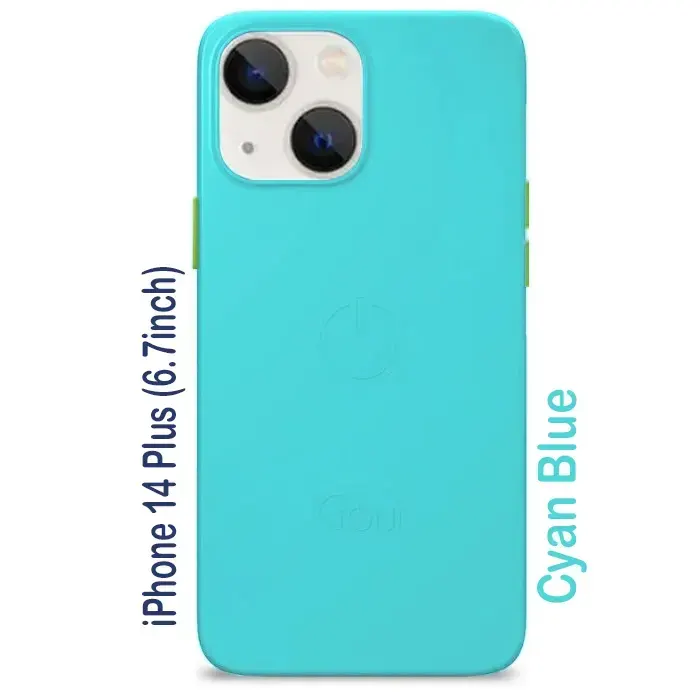 Goui iPhone 14 Plus (6.7inch)  Magnetic Case with Magnetic Bars - Cyan Blue-0 Goui iPhone 14 Plus (6.7inch) Magnetic Case with Magnetic Bars - Cyan Blue-0