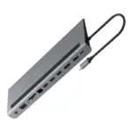 Powerology 11 in 1 Multi-Display USB-C Hub & Laptop Stand 100W - Grey-0