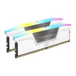 Corsair VENGEANCE RGB 32GB (2x16GB) DDR5 DRAM 5200MHz C40 Memory Kit - White (CMH32GX5M2B5200C40W)-0