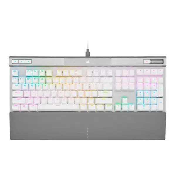 Corsair K70 PRO RGB Optical-Mechanical RGB Gaming Keyboard - White (English)-0