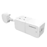 Powerology 65W Power Strip With Dual Power Sockets - White-0