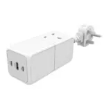 Powerology 65W Power Strip With Dual Power Sockets - White-thumbnail