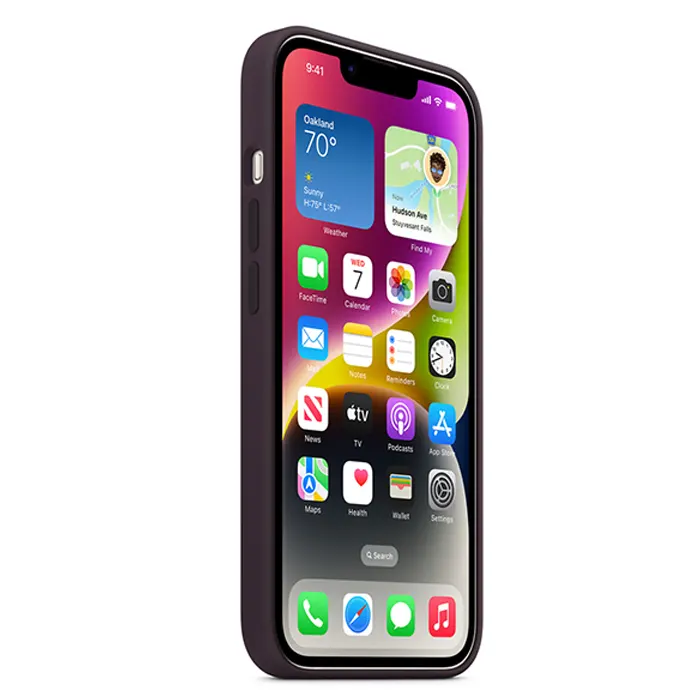 Apple iPhone 14 Plus Silicone Case with MagSafe - Elderberry-79695 Apple iPhone 14 Plus Silicone Case with MagSafe - Elderberry-79695