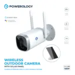 Powerology Wireless Outdoor Camera with Solar Panel - White-79795