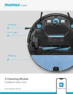 Momax Elite Cleanse IOT UV-C Vacuum Robot - Black-83489