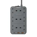 Momax ONEPLUG 6-OutLet Power Strip With USB (US12UK) - Space Grey-thumbnail