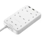 Momax ONEPLUG 6-OutLet Power Strip With USB (US12UK) - White-0