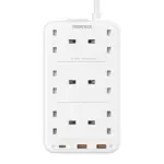 Momax ONEPLUG 6-OutLet Power Strip With USB (US12UK) - White-thumbnail