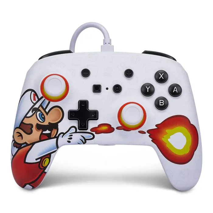 PowerA Nintendo Switch Enhanced Wired Controller - Fireball Mario-0 PowerA Nintendo Switch Enhanced Wired Controller - Fireball Mario-0