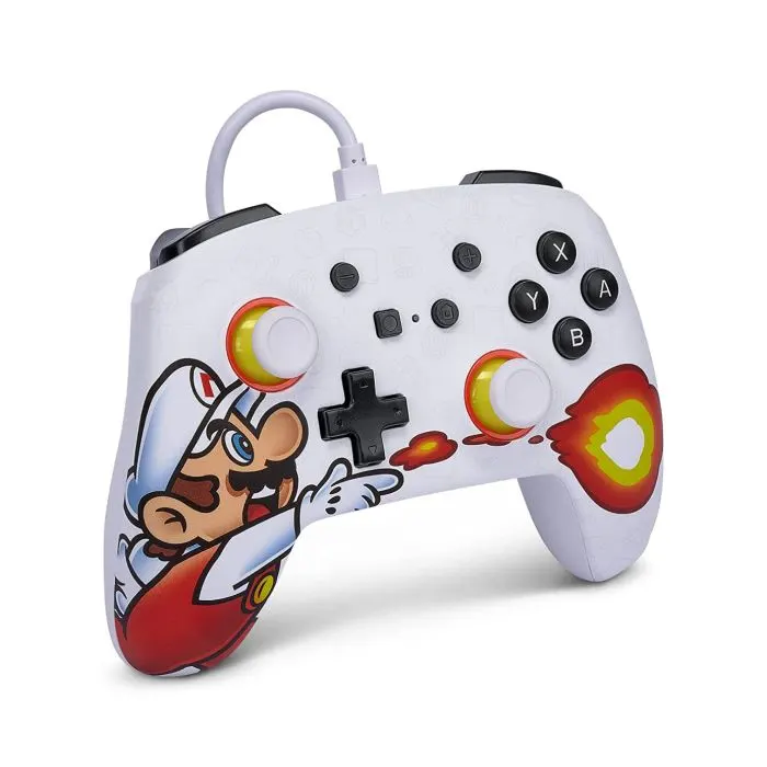 PowerA Nintendo Switch Enhanced Wired Controller - Fireball Mario-thumbnail PowerA Nintendo Switch Enhanced Wired Controller - Fireball Mario-thumbnail