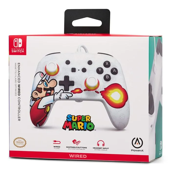 PowerA Nintendo Switch Enhanced Wired Controller - Fireball Mario-83781 PowerA Nintendo Switch Enhanced Wired Controller - Fireball Mario-83781