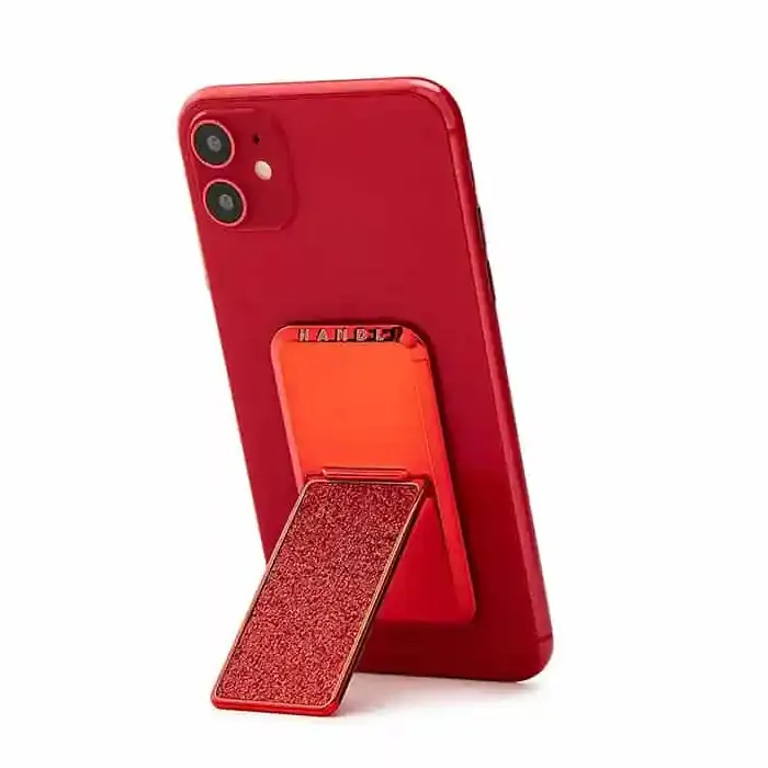 HANDLstick Glitter Collection Smartphone Grip And Stand - Red-0 HANDLstick Glitter Collection Smartphone Grip And Stand - Red-0