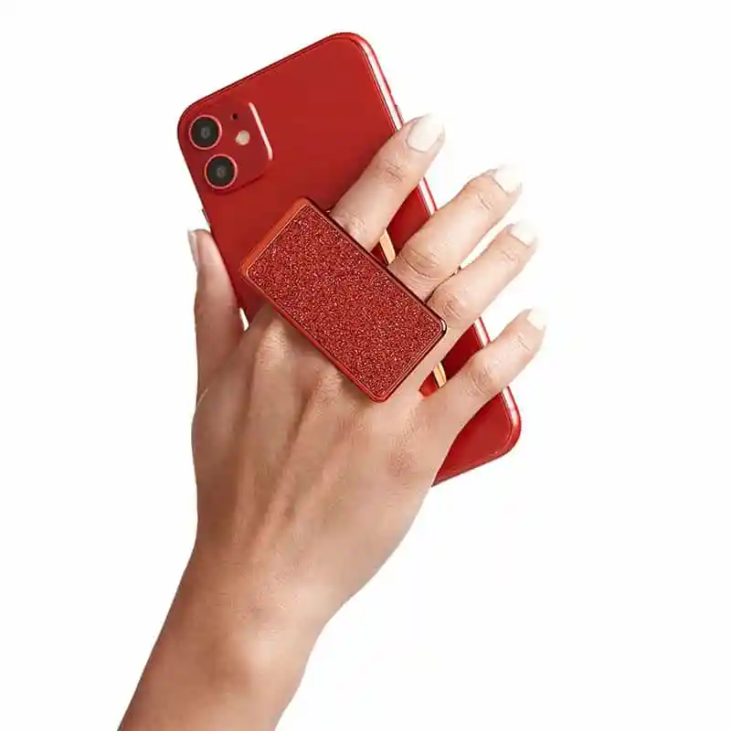 HANDLstick Glitter Collection Smartphone Grip And Stand - Red-85266 HANDLstick Glitter Collection Smartphone Grip And Stand - Red-85266