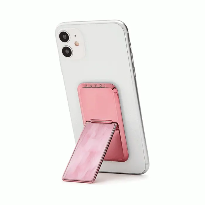 HANDLstick Stone Collection Smartphone Grip And Stand - Pink-0 HANDLstick Stone Collection Smartphone Grip And Stand - Pink-0
