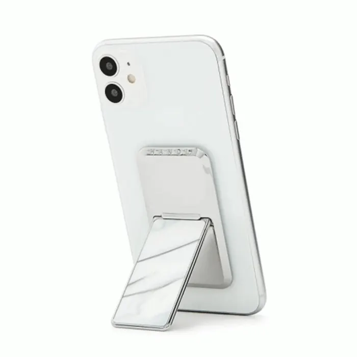HANDLstick Stone Collection Smartphone Grip And Stand - Marble White-0