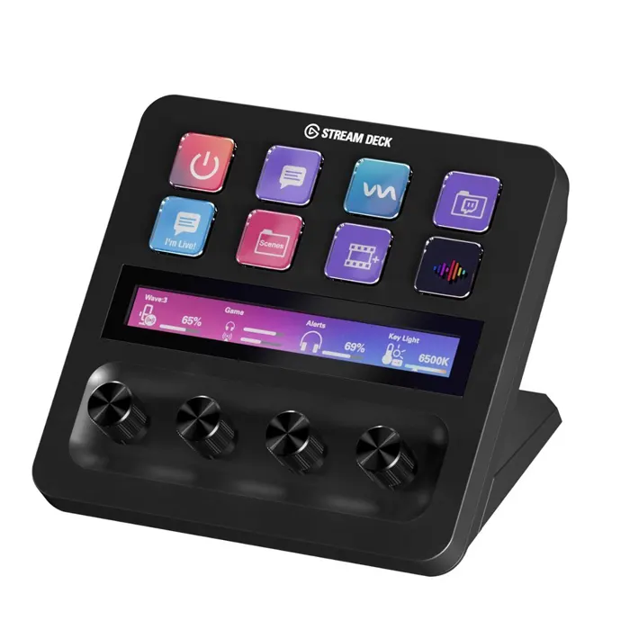 Elgato - Stream Deck + Full-size Wired USB Keypad - Black-0