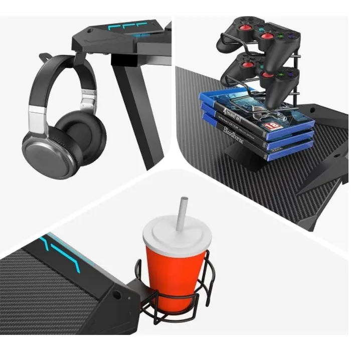 Eureka Ergonomic Gamer's Gear Rack Bundle - Cup Holder, Headset Hook & Controller Rack-88389 Eureka Ergonomic Gamer's Gear Rack Bundle - Cup Holder, Headset Hook & Controller Rack-88389