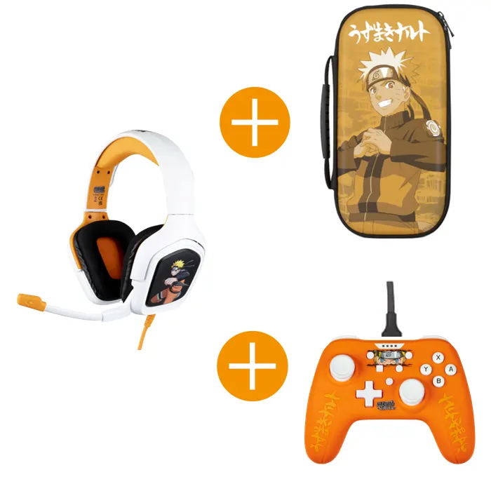 KONIX Naruto Shippuden - Gamer_Pack (Gaming Headset / Wired Controller / Carry Bag)-thumbnail KONIX Naruto Shippuden - Gamer_Pack (Gaming Headset / Wired Controller / Carry Bag)-thumbnail