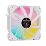 Corsair iCUE SP120 RGB ELITE Performance 120mm White PWM Fan - Triple Pack with Lighting Node CORE-89288