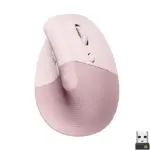 Logitech Lift Vertical Ergonomic Mouse - Pink (Rose)-0