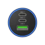 Momax Move 100W Triple-Port Car Charger - Space Grey-92102