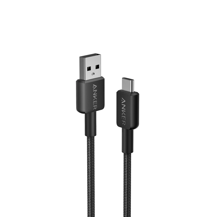 Anker322 USB-A to USB-C Braided Cable (3ft/0.9m) - Black-0