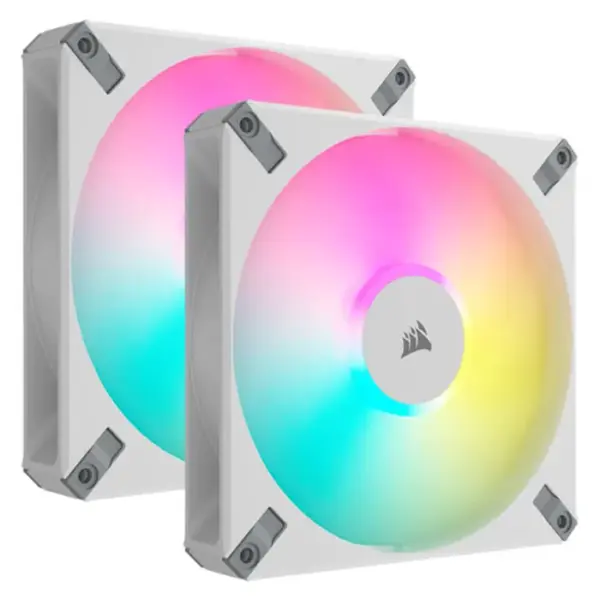 Corsair iCUE AF140 RGB ELITE 140mm PWM Dual Fan Kit - White-0