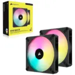 Corsair iCUE AF140 RGB ELITE 140mm PWM Dual Fan Kit - Black-93142