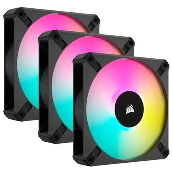 Corsair iCUE AF120 RGB ELITE 120mm PWM Triple Fan Kit - Black-0
