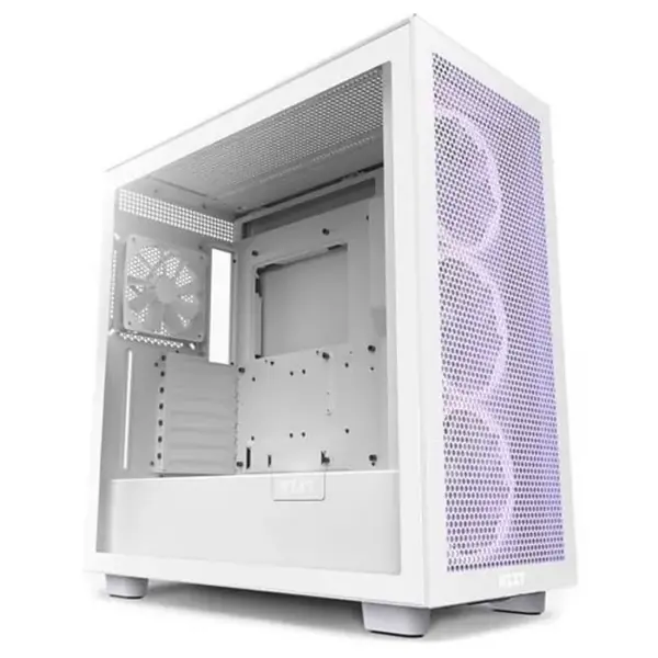 NZXT H7 Flow RGB Edition ATX Mid Tower Case - White (2023) -0