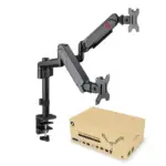 GAMEON Pole-Mounted Dual Monitor Arm - Black (17" - 32")-0