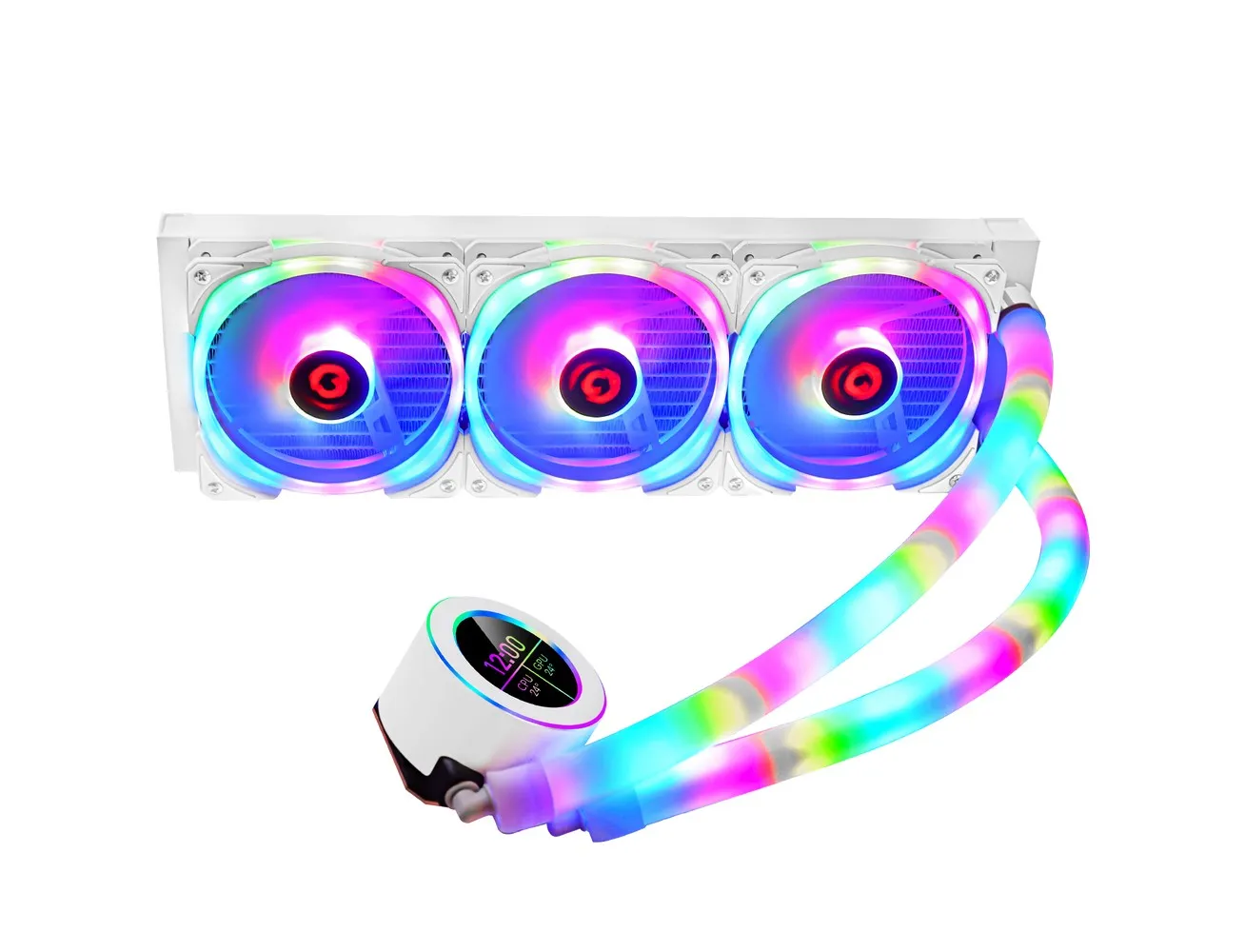 GAMEON - KRAKEN N360 LCD Display Liquid CPU Cooler 360mm With ARGB Tube - White-91502 GAMEON - KRAKEN N360 LCD Display Liquid CPU Cooler 360mm With ARGB Tube - White-91502