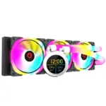 GAMEON - KRAKEN N360 LCD Display Liquid CPU Cooler 360mm With ARGB Tube - Black-0