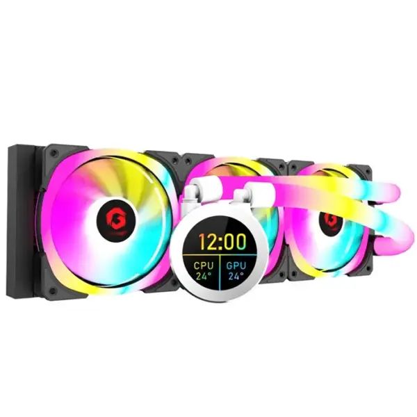 GAMEON - KRAKEN N360 LCD Display Liquid CPU Cooler 360mm With ARGB Tube - Black-0