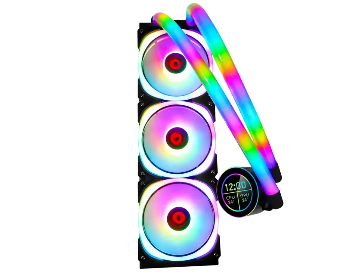GAMEON - KRAKEN N360 LCD Display Liquid CPU Cooler 360mm With ARGB Tube - Black-91514