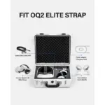 Devaso Hard Carrying Case for Meta Quest 2/Oculus Quest 2 VR Gaming Headset & Elite Strap - White-95194