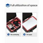 Devaso Hard Shell Travel Waterproof Case for Playstation 5 Console, Controllers, Games and Accessories - Black-95201