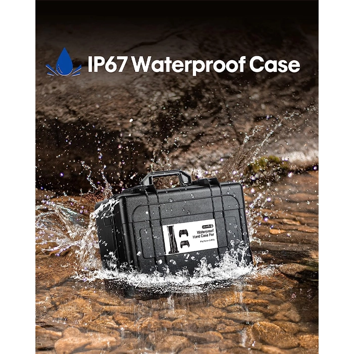 Devaso Hard Shell Travel Waterproof Case for Playstation 5 Console, Controllers, Games and Accessories - Black-95203 Devaso Hard Shell Travel Waterproof Case for Playstation 5 Console, Controllers, Games and Accessories - Black-95203