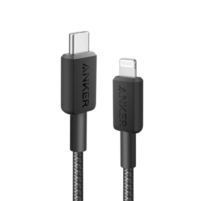 Anker 322 Usb-c To Lightning Cable Braided (0.9m/3ft) -Black-0