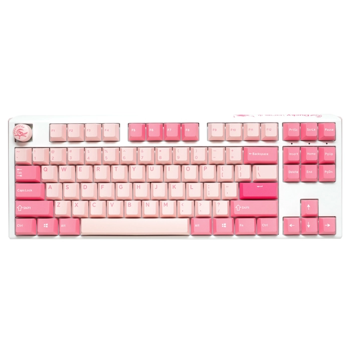 Ducky One 3 TKL - Blue Switch Quack Mechanical Keyboard - Gossamer Pink (English)-0