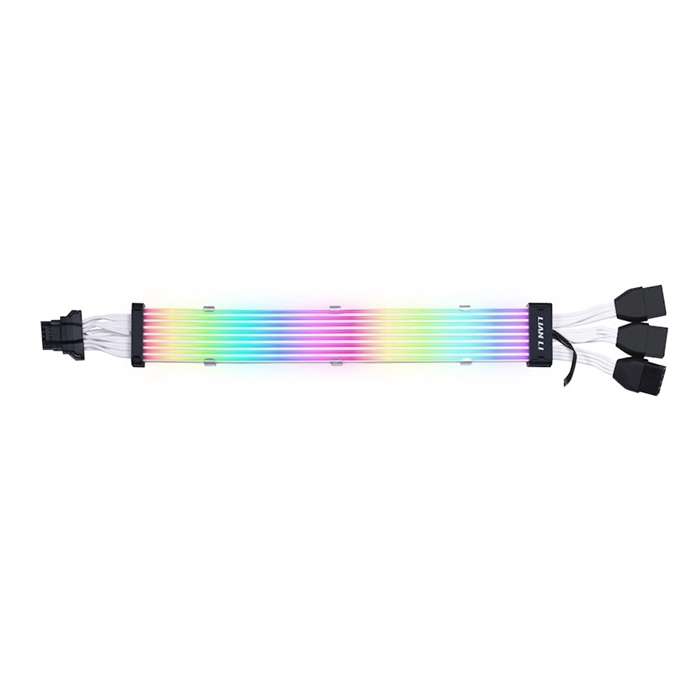 LIAN LI STRIMER PLUS V2 12+4 to 3x8-Pin, 8 Light Guides Addressable RGB Extension Cable-95767 LIAN LI STRIMER PLUS V2 12+4 to 3x8-Pin, 8 Light Guides Addressable RGB Extension Cable-95767