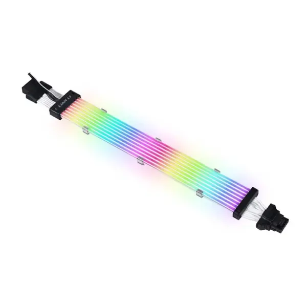 LIAN LI STRIMER PLUS V2 12+4 to 12+4-Pin, 8 Light Guides Addressable RGB Extension Cable-0