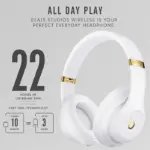 Beats Studio3 Wireless Over-ear Headphones - White-100776