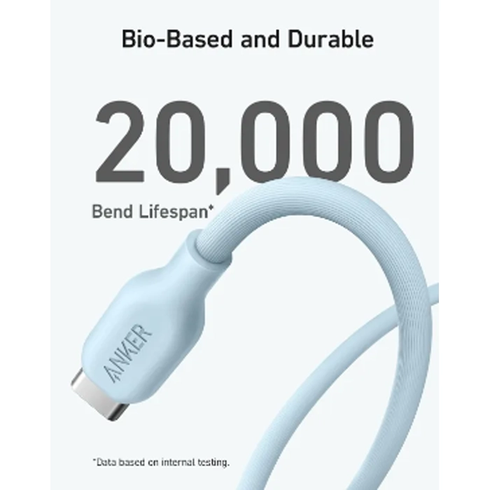 Anker 542 USB-C to Lightning Cable (Bio-Based) (1.8m/6ft) - Blue-98024 Anker 542 USB-C to Lightning Cable (Bio-Based) (1.8m/6ft) - Blue-98024