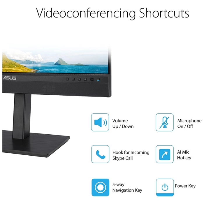 Asus Be24ecsnk 23.8 Inch Video Conferencing Monitor-98511 Asus Be24ecsnk 23.8 Inch Video Conferencing Monitor-98511