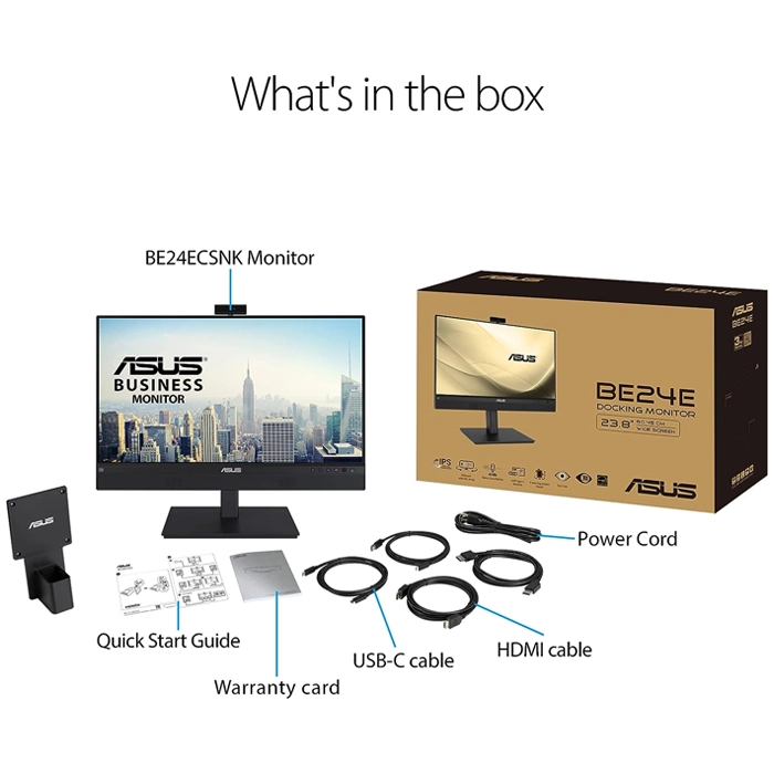 Asus Be24ecsnk 23.8 Inch Video Conferencing Monitor-98515 Asus Be24ecsnk 23.8 Inch Video Conferencing Monitor-98515