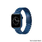 Viva Madrid Dayton Metal Watch Strap Compatible With Apple Watch 42,44,45 mm - Blue-0