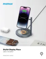 Momax Q.MAG Dual 2 Dual Magnetic Wireless Charging Stand-98675