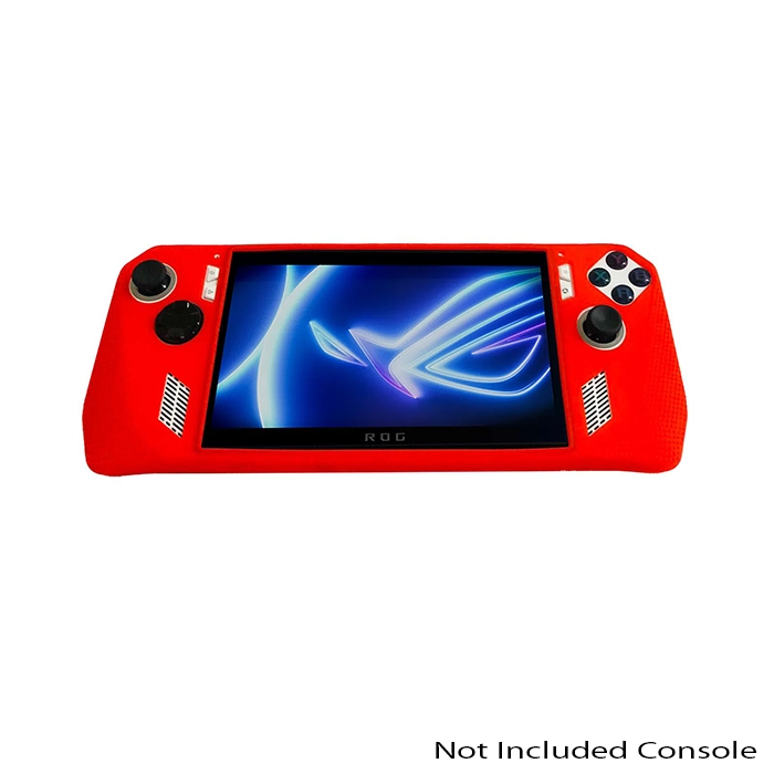 Asus Rog Ally Full-body Silicon Protector Case With Stand - Red-0